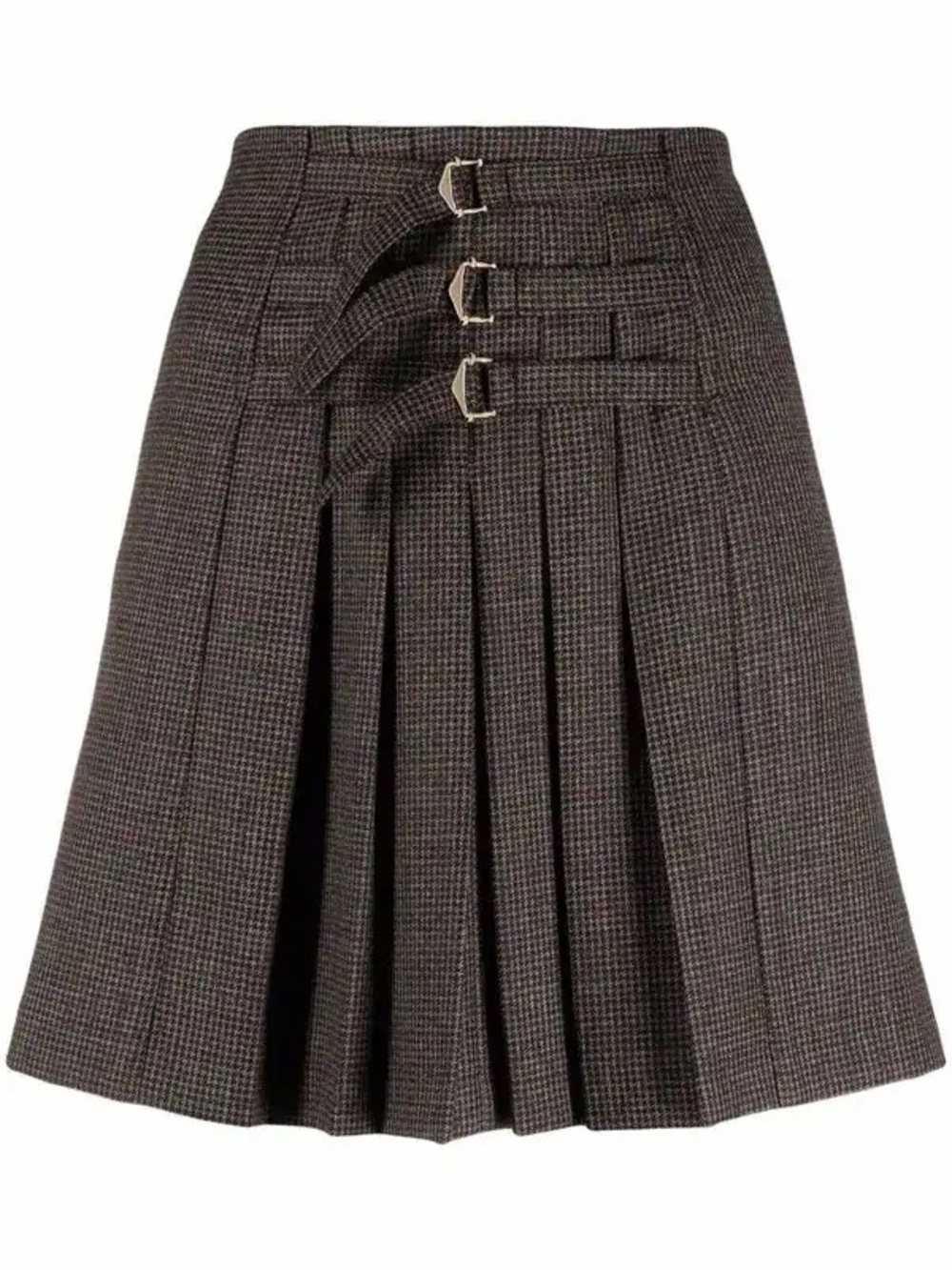 Sandro Yolanda Pleated Houndstooth Tweed Mini Skirt NWT Size XS Preppy Parisian - Picture 9 of 15
